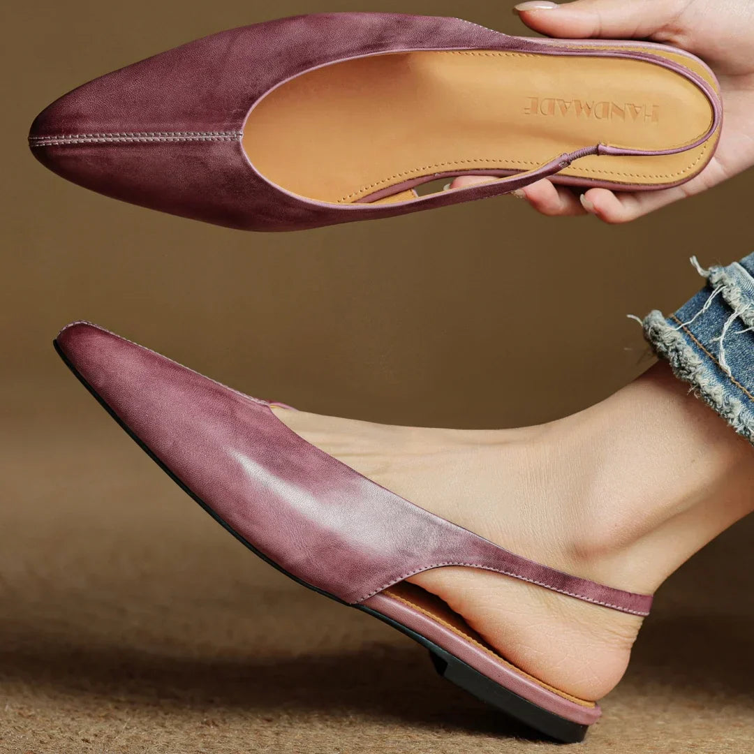 Elegant Pointed Toe Slip On Flats