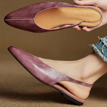 Elegant Pointed Toe Slip On Flats