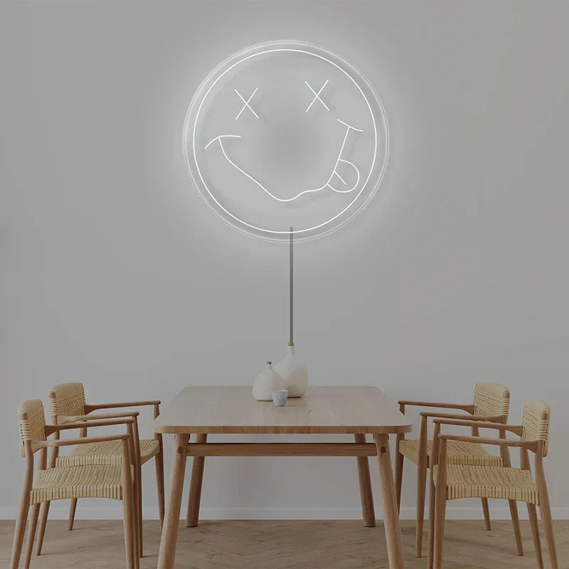 Colorful LED Smiley Face Wall Light USB Powered