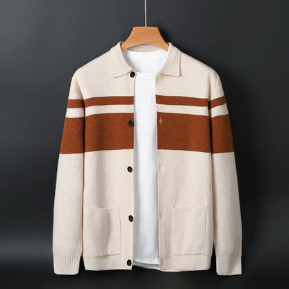 Casual Striped Open Cardigan - EasyApparels