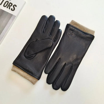 Warm Insulated Synthetic Leather Gloves