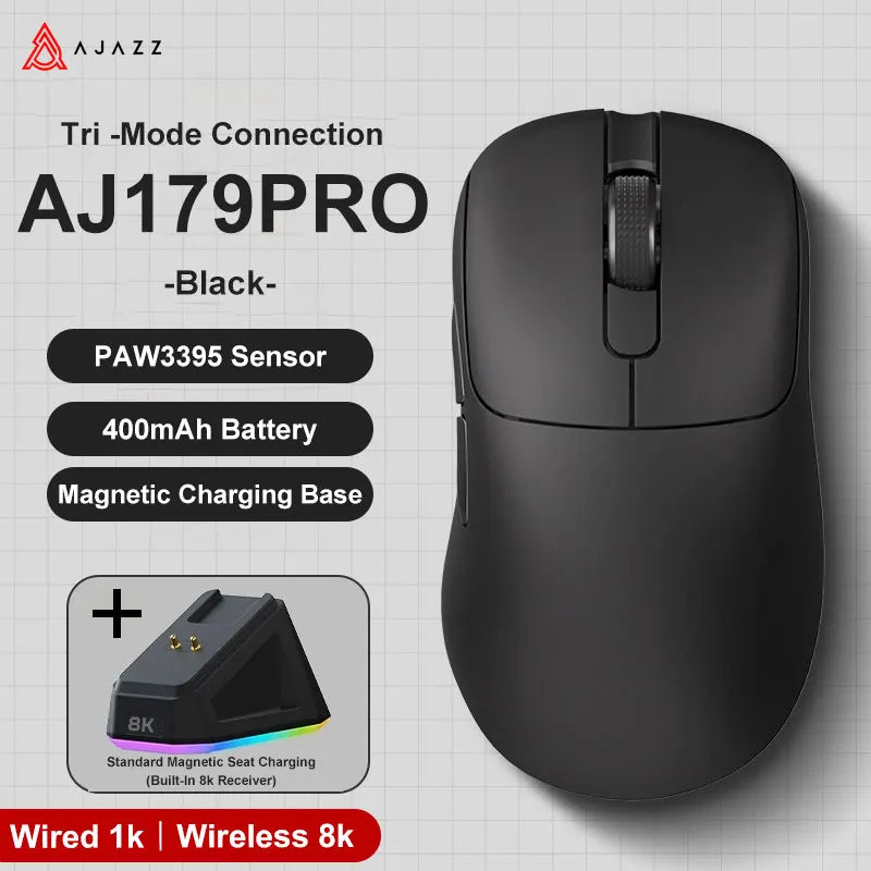 Rechargeable Wireless Gaming Mouse Ergonomic Design