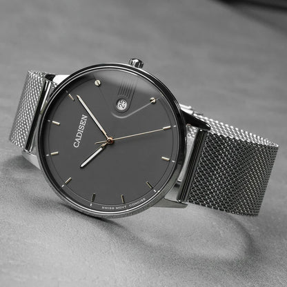 Slim Quartz Mesh Watch 7mm Crystal Face - Luxicro