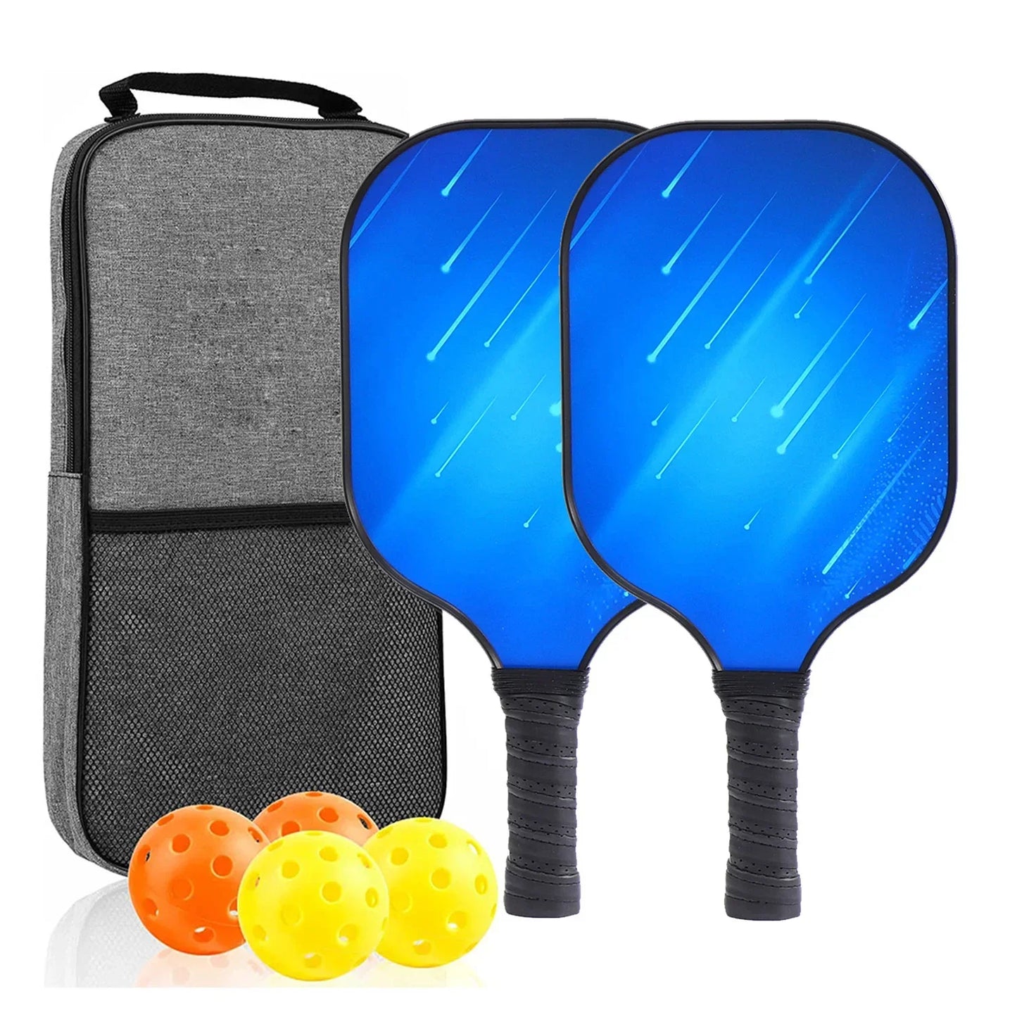 Portable Pickleball Paddle Set with Balls and Bag