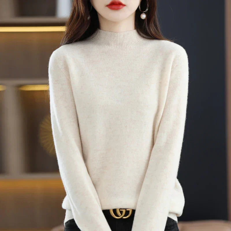 Soft Women's Premium Cashmere Turtle Neck Sweater