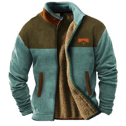 Casual Loose Fit Jacket with 3D Zipper Detail