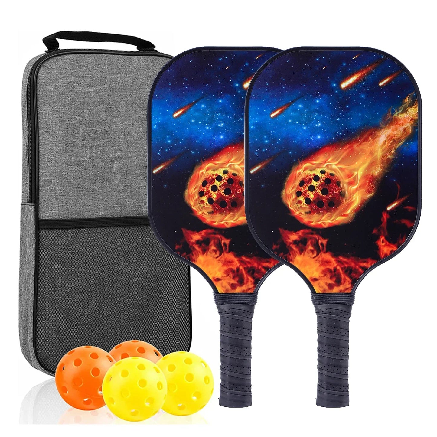 Portable Pickleball Paddle Set with Balls and Bag