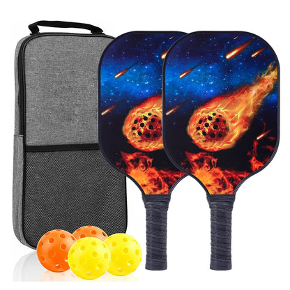 Portable Pickleball Paddle Set with Balls and Bag