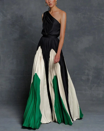 Long Sleeve Off Shoulder Maxi Evening Gown
