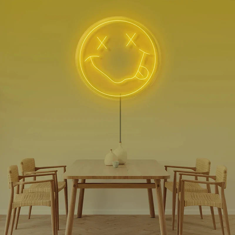Colorful LED Smiley Face Wall Light USB Powered