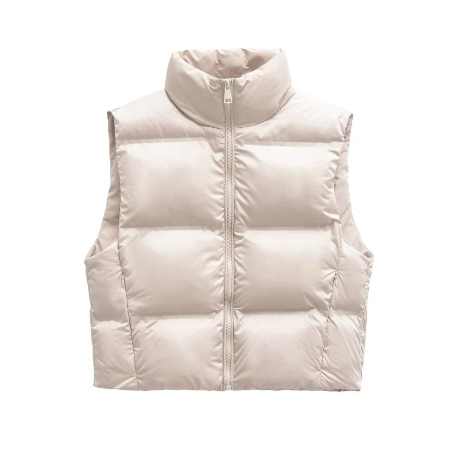 Warm Women's Puffy Jacket - Large Quilted Vest
