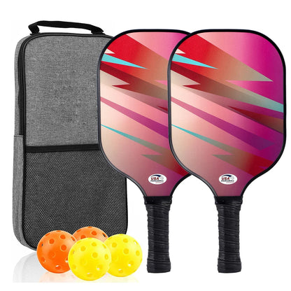 Portable Pickleball Paddle Set with Balls and Bag