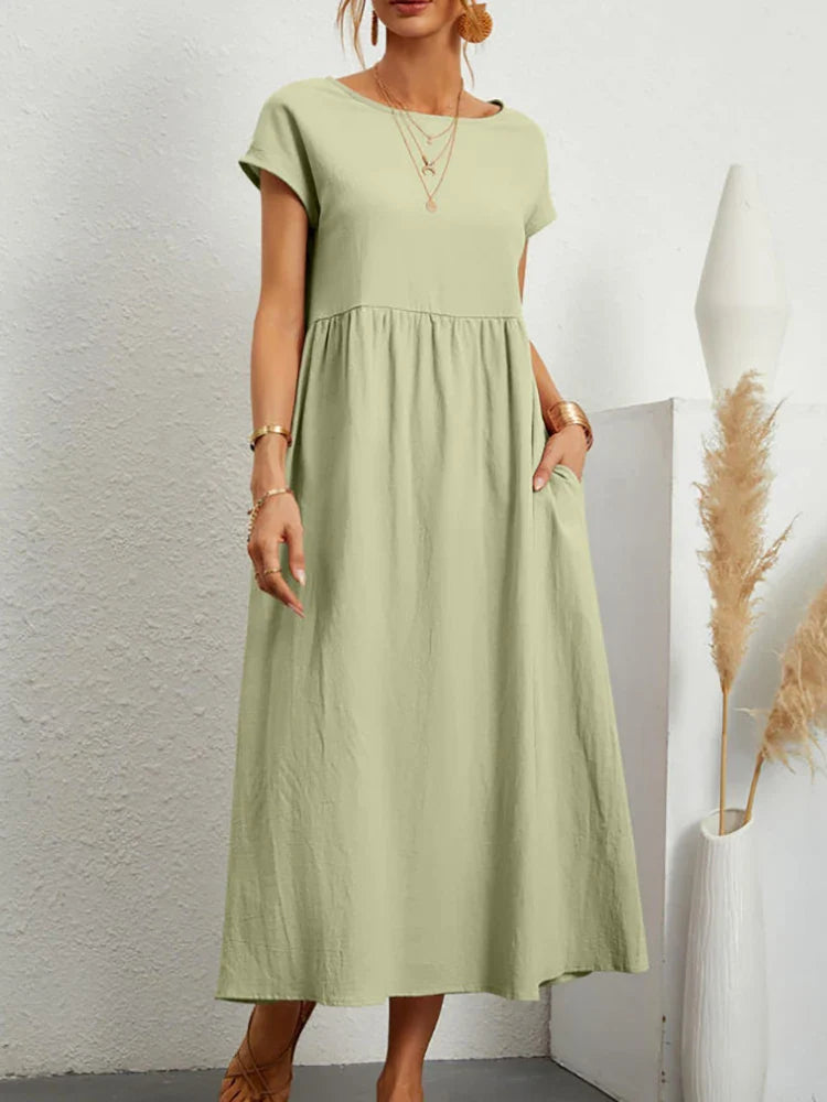 Classic Casual Round Neck Dress
