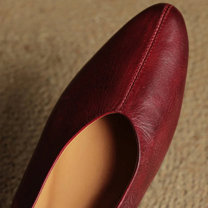 Elegant Pointed Toe Slip On Flats