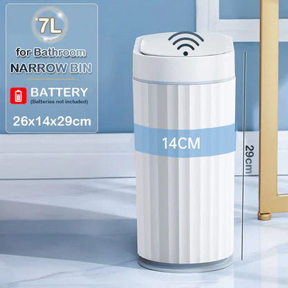 Motion Sensor Slim Stripe Bathroom Waste Can
