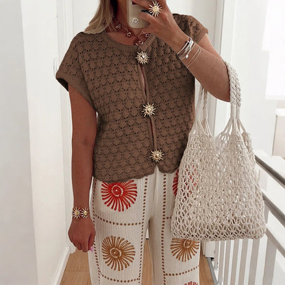 Soft Knitted Crochet Blouse