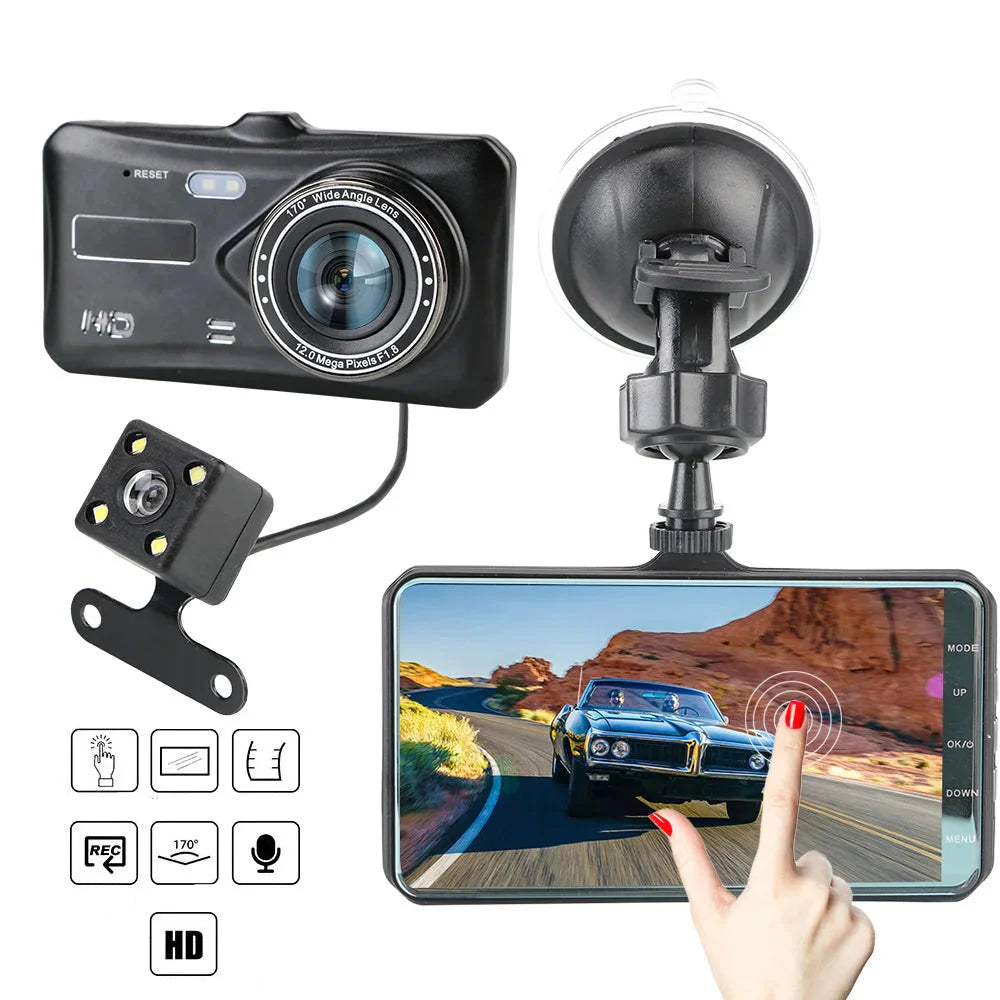 Full HD 4 Touch Screen Car Dash Camera Recorder - Luxicro