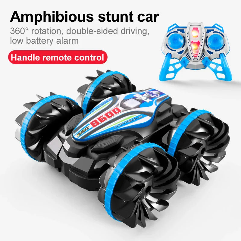 Rugged Remote Control Stunt Car with LED Lights