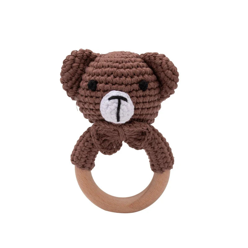 Soft Baby Teether Toy Set with Rattle and Ring