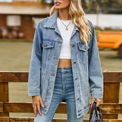Classic Retro Blue Jeans Jacket