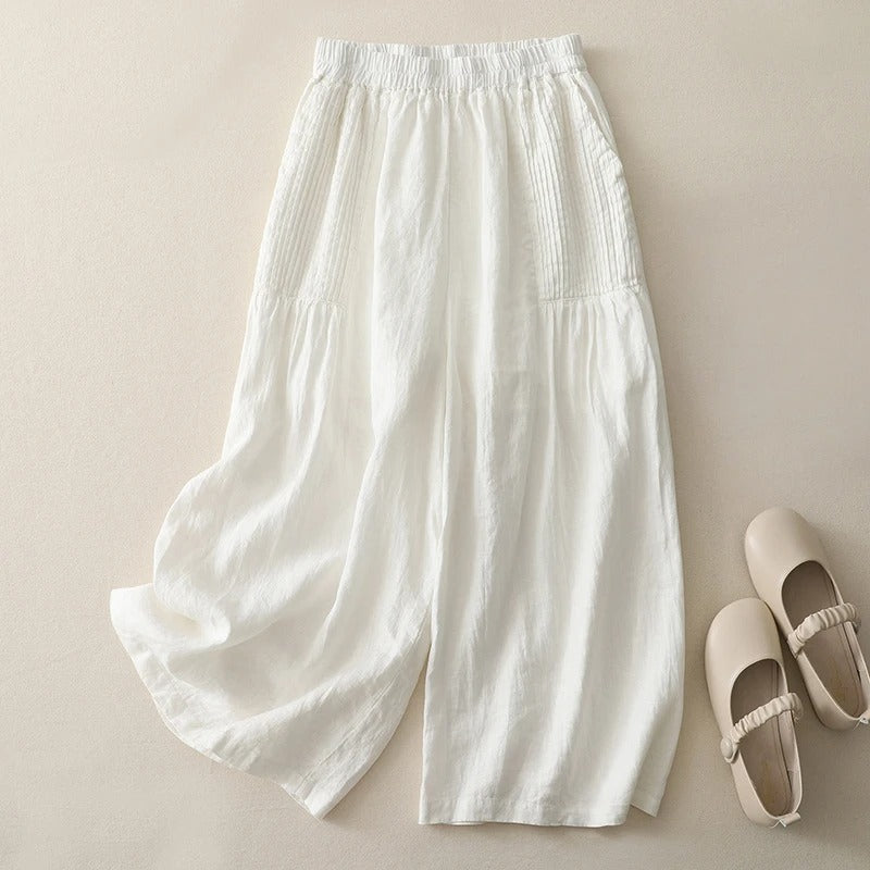 Relaxed Fit Linen Trousers - EasyApparels