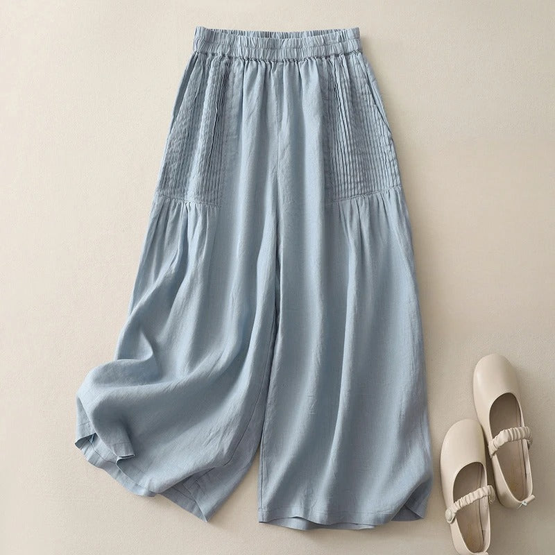 Relaxed Fit Linen Trousers