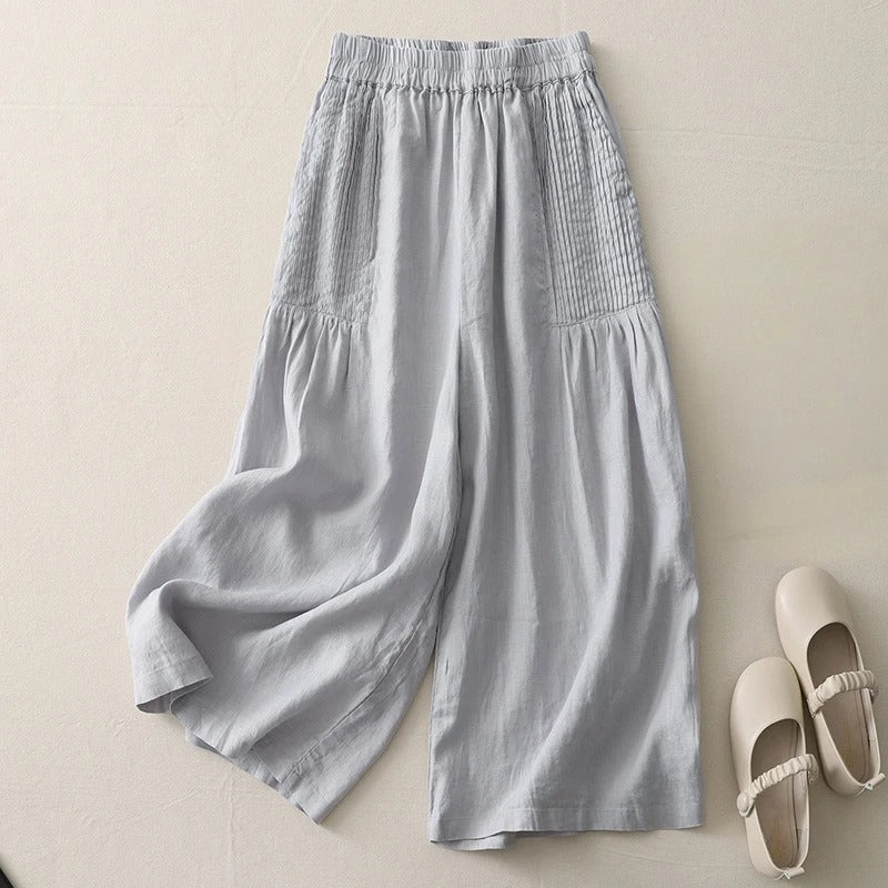 Relaxed Fit Linen Trousers