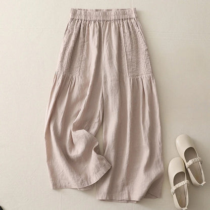 Relaxed Fit Linen Trousers