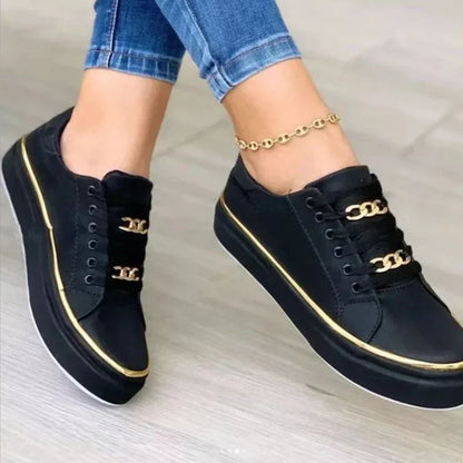 Elevated Chain Detail Sneakers - Vossary
