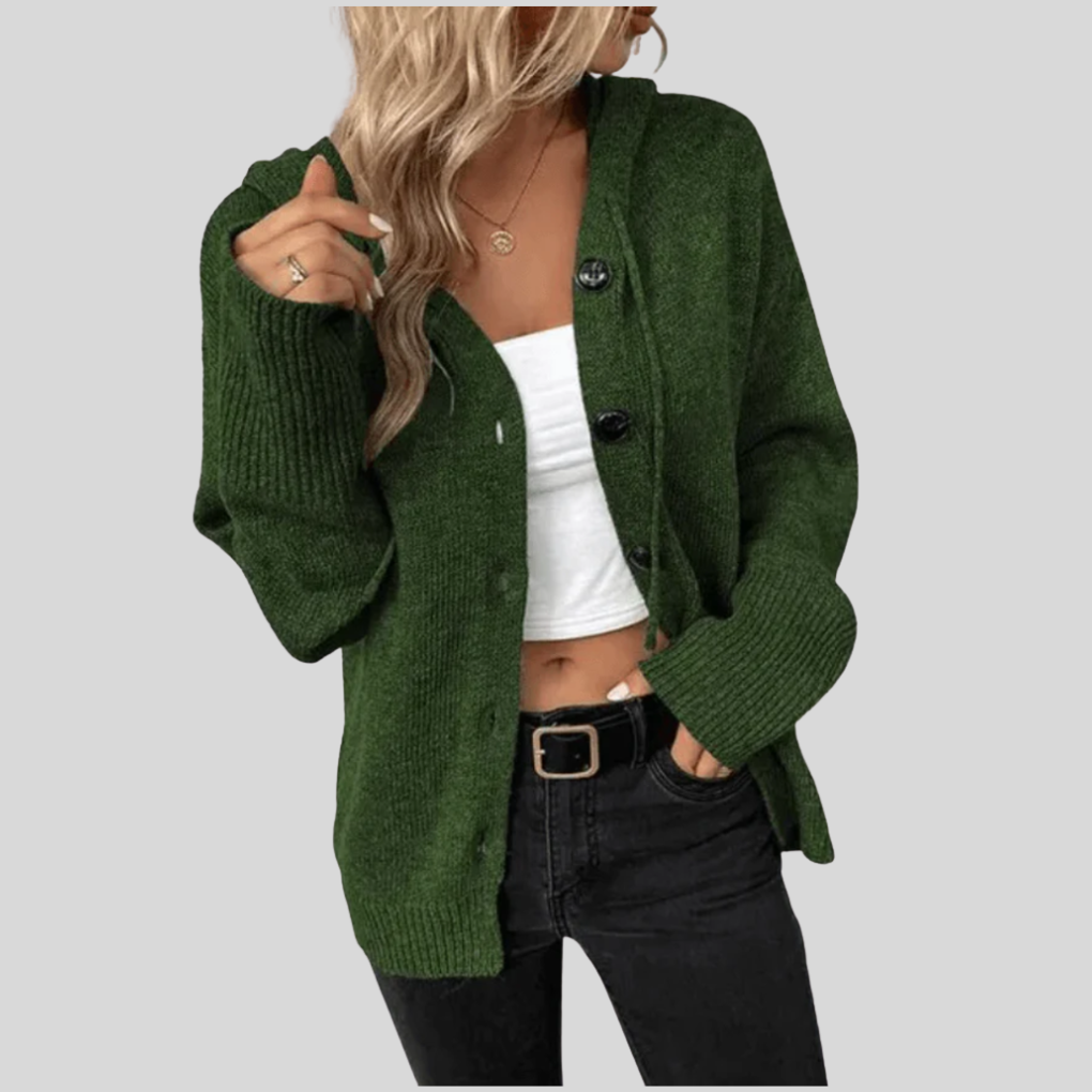 Cozy Women's Cardigan - Soft Button Front Sweater