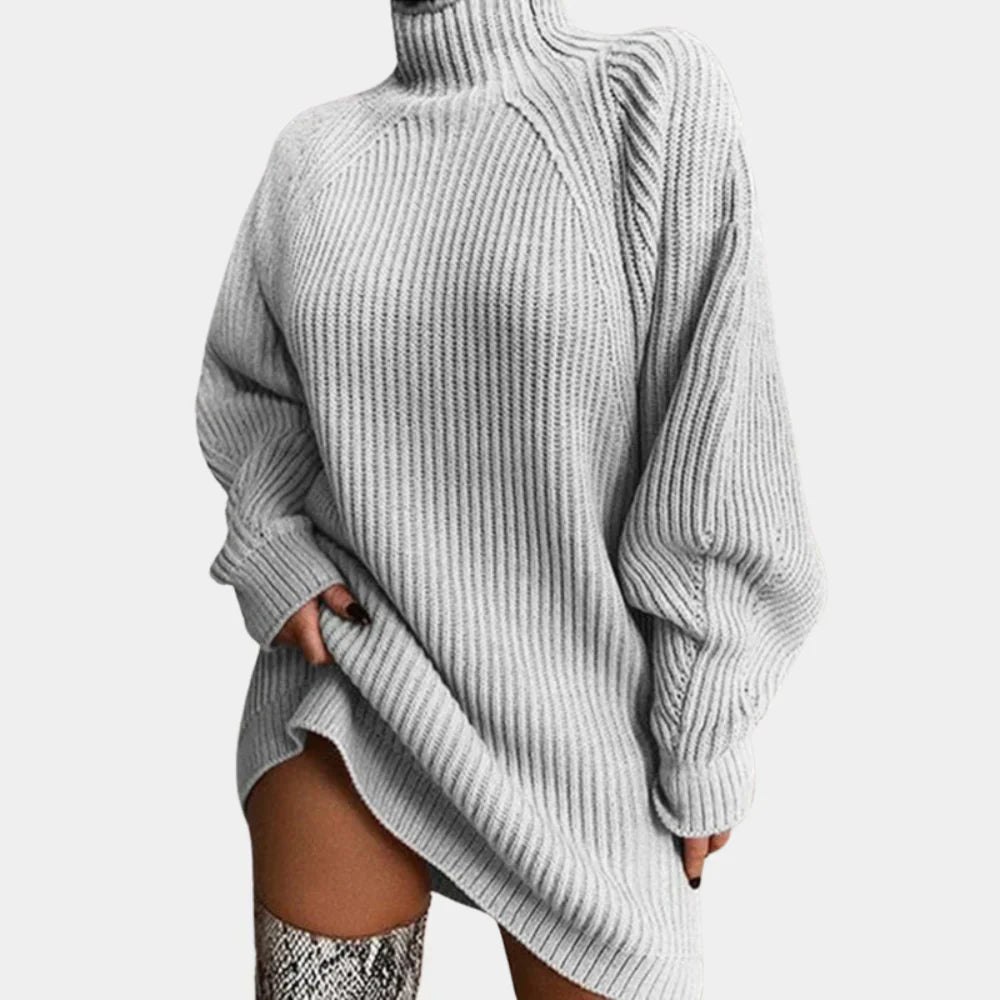 Soft Large Women's Knitted Crew Sweater