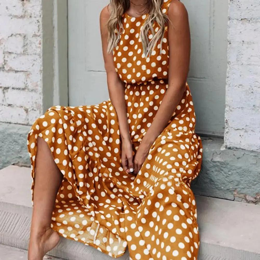 Stylish Dot Summer Maxi Dress for Women