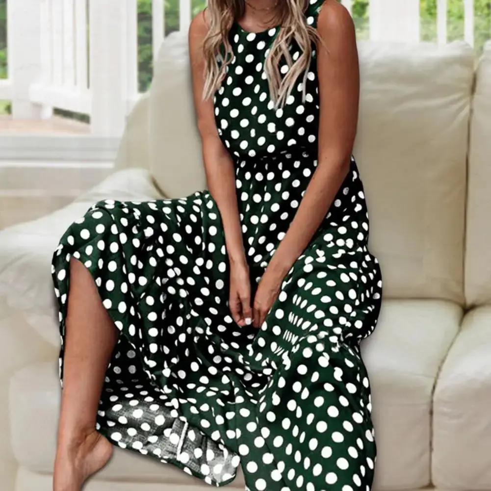 Stylish Dot Summer Maxi Dress for Women