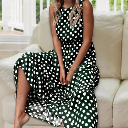 Stylish Dot Summer Maxi Dress for Women
