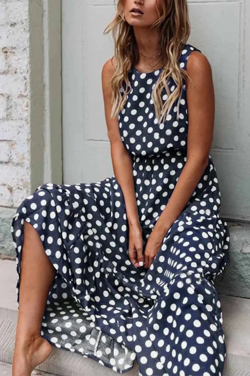 Stylish Dot Summer Maxi Dress for Women