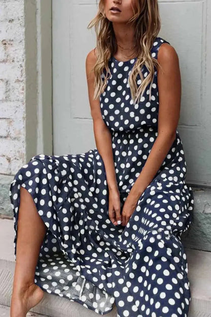 Stylish Dot Summer Maxi Dress for Women