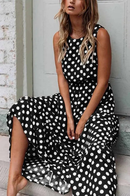 Stylish Dot Summer Maxi Dress for Women