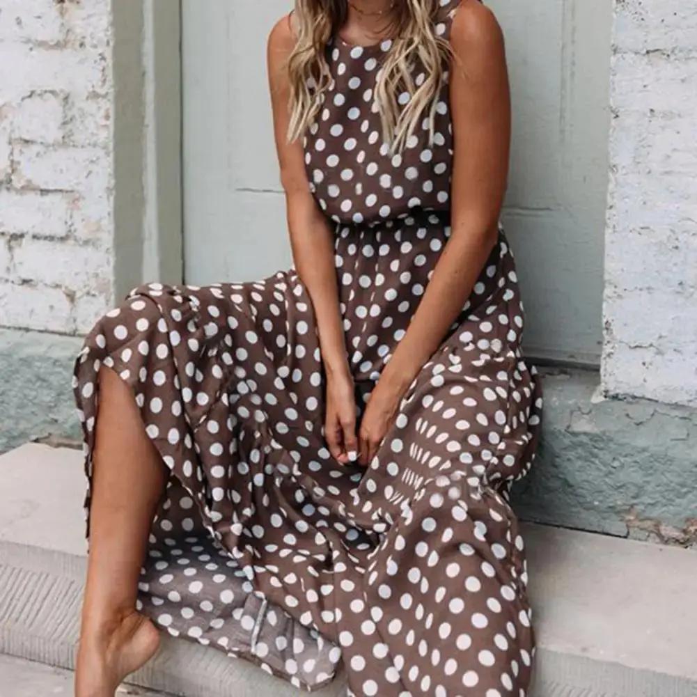 Stylish Dot Summer Maxi Dress for Women - EasyApparels