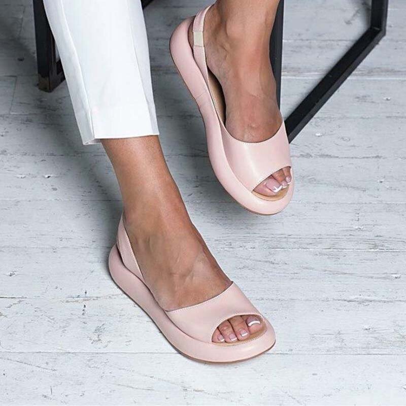 Comfortable Womens Open Toe Slip On Shoes - EasyApparels