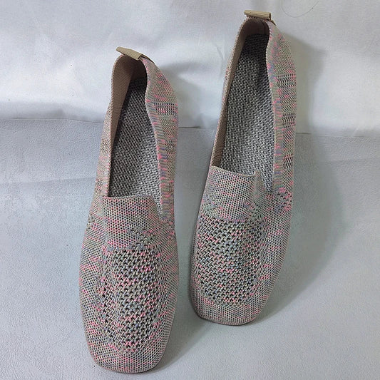 Comfortable Women's Slip On Ballet Shoes - Breathable Mesh Flats - Luxicro