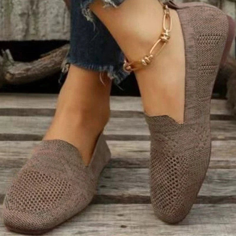 Comfortable Women's Slip On Ballet Shoes - Breathable Mesh Flats
