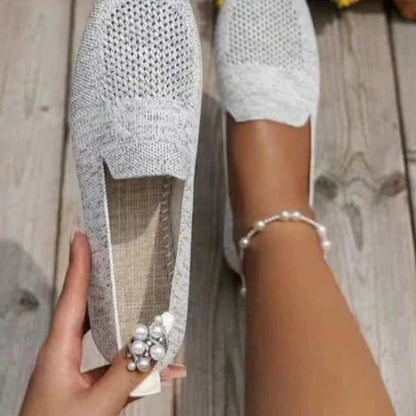 Comfortable Women's Slip On Ballet Shoes - Breathable Mesh Flats