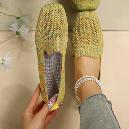 Comfortable Women's Slip On Ballet Shoes - Breathable Mesh Flats