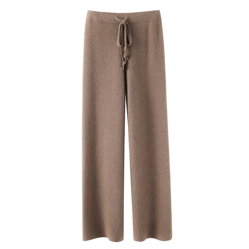 Comfortable Fit Knit Drawstring Pants - EasyApparels