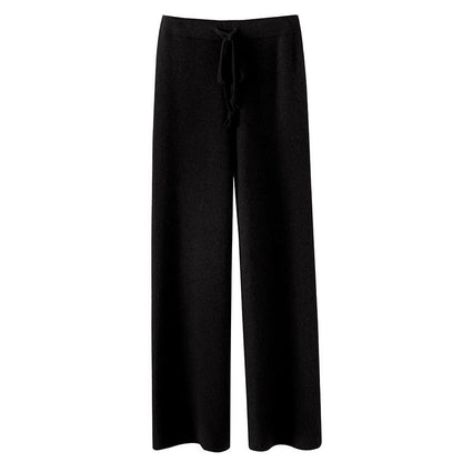 Comfortable Fit Knit Drawstring Pants