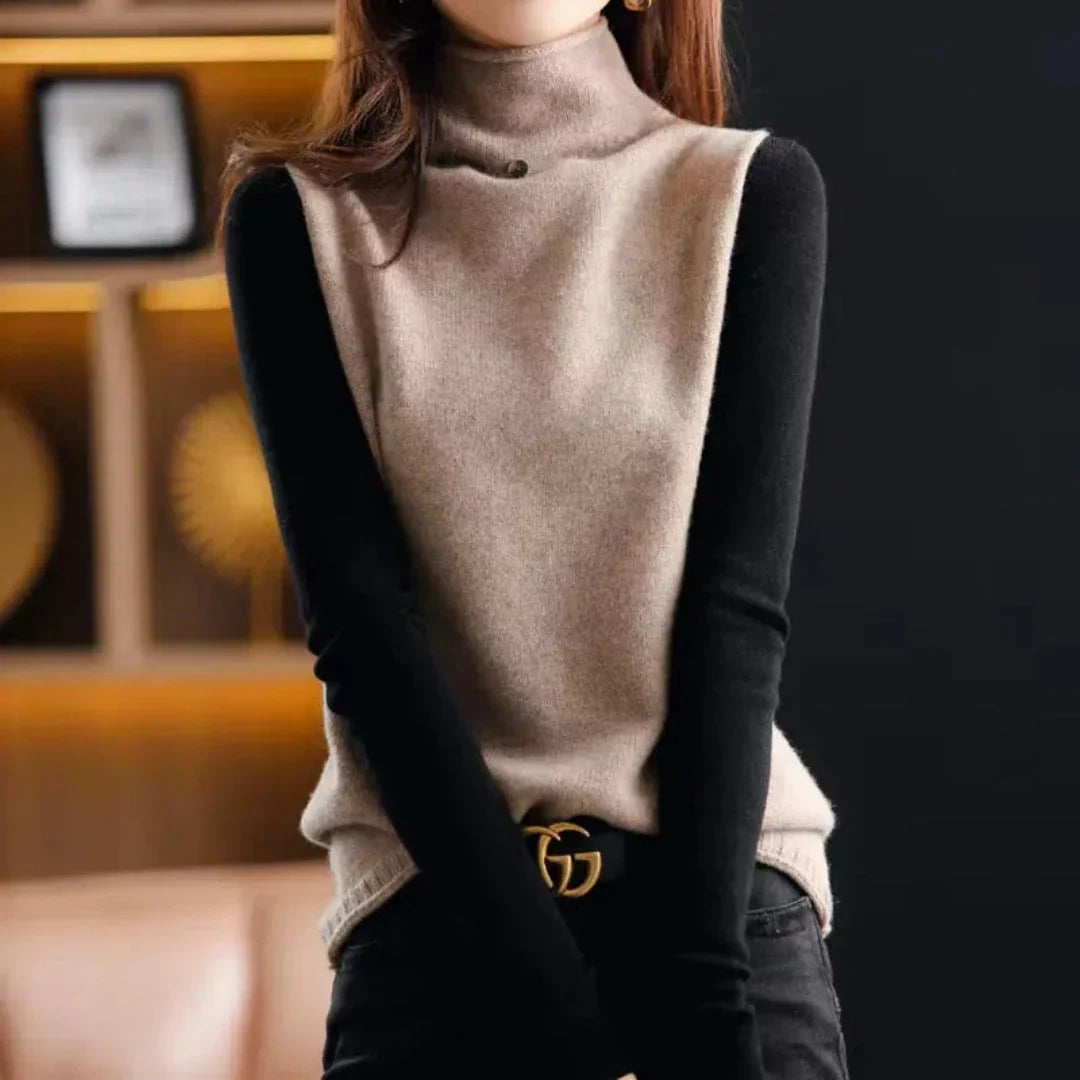 Warm Crew Neck Woolen Gilet