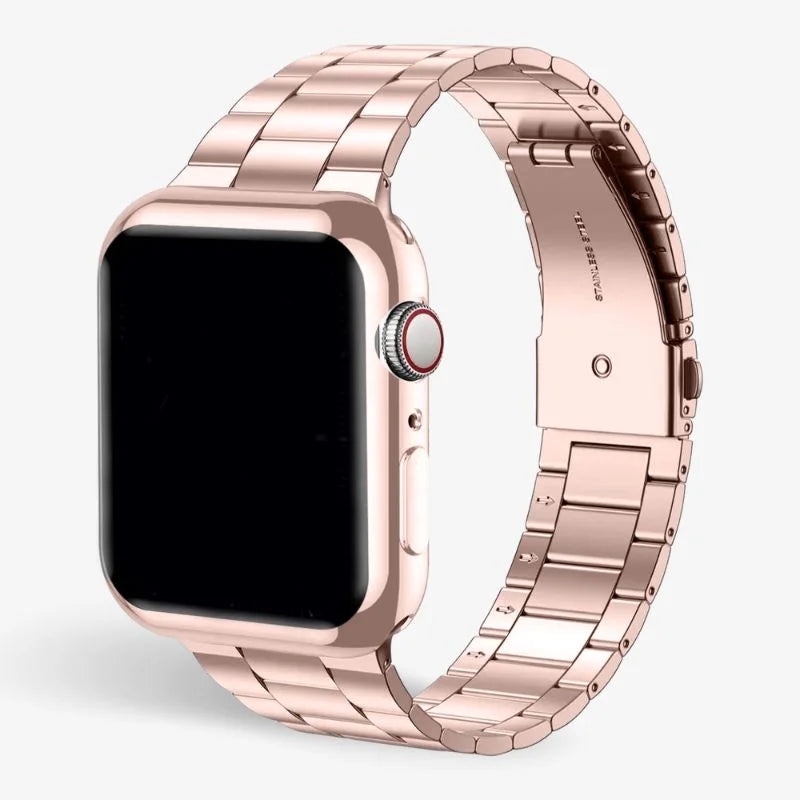 Durable Metal Watch Strap With Safety Cover