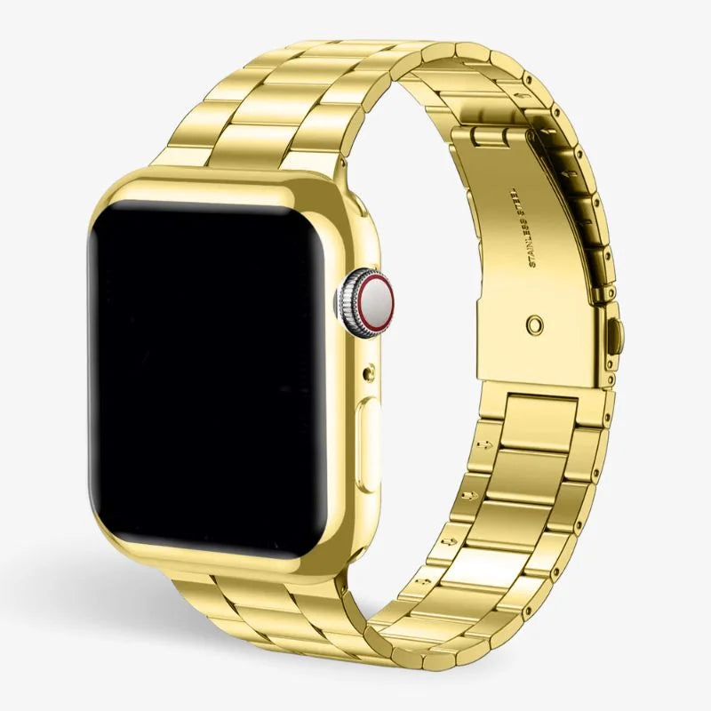 Durable Metal Watch Strap With Safety Cover