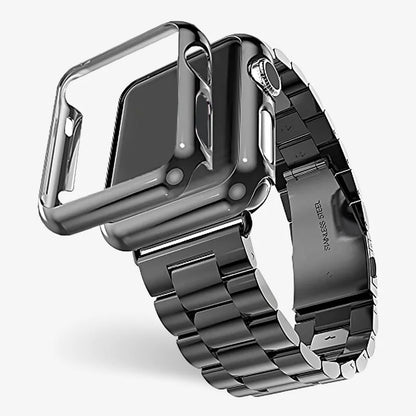 Durable Metal Watch Strap With Safety Cover - Luxicro