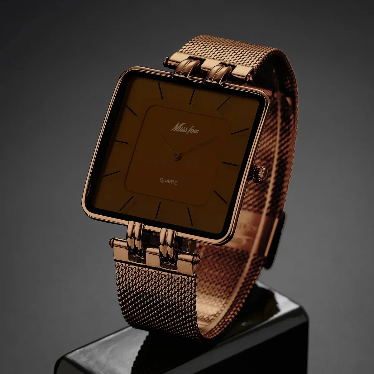 Stylish Mesh Watch with Leather Strap - EasyApparels